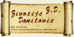 Životije Danilović vizit kartica